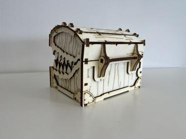 Bookbox - "Monster Chest" -natural version from rear virew